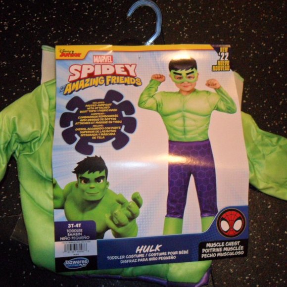 Marvel Costumes Disney Junior Hulk Toddler 3t 4t Halloween Costume